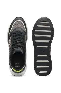 Sneakers aus Mesh mit gerippter Sohle