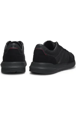 Sneakers aus Monogramm-Jacquard mit Besätzen aus Velourslederimitat