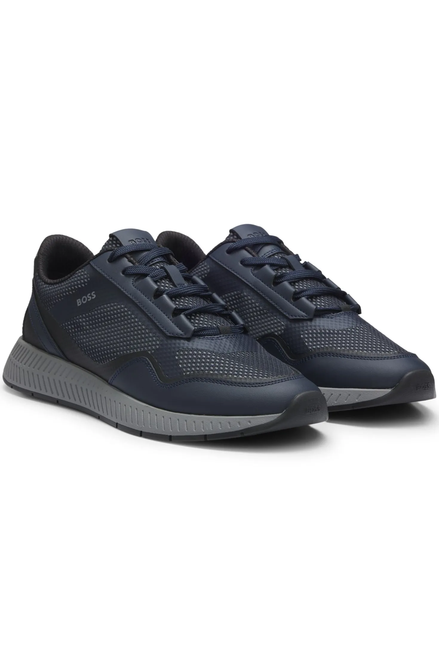 Sneakers aus reflektierendem Nylon mit geriffelter Sohle