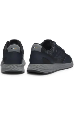 Sneakers aus reflektierendem Nylon mit geriffelter Sohle