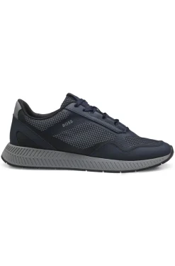 Sneakers aus reflektierendem Nylon mit geriffelter Sohle