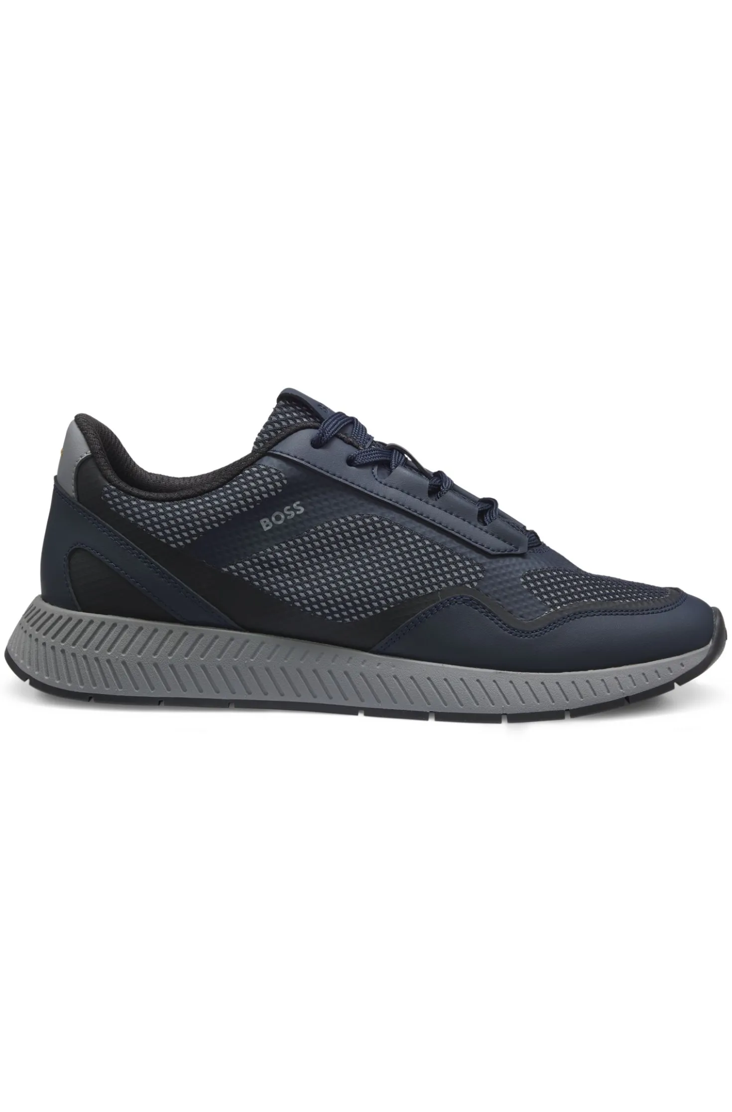 Sneakers aus reflektierendem Nylon mit geriffelter Sohle