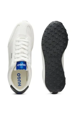 Sneakers aus strukturiertem Gewebe mit Stern-Detail