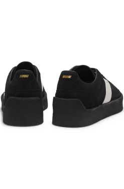 Sneakers aus Veloursleder mit Seitenstreifen