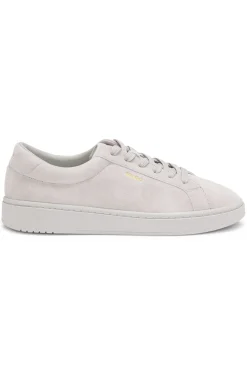 Sneakers aus Veloursleder mit goldfarbenem Folien-Logo