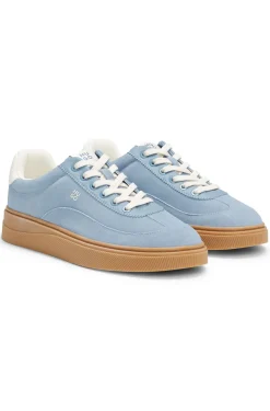Sneakers aus Veloursleder mit Stack-Logo