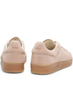 Sneakers aus Veloursleder mit Gummisohlen