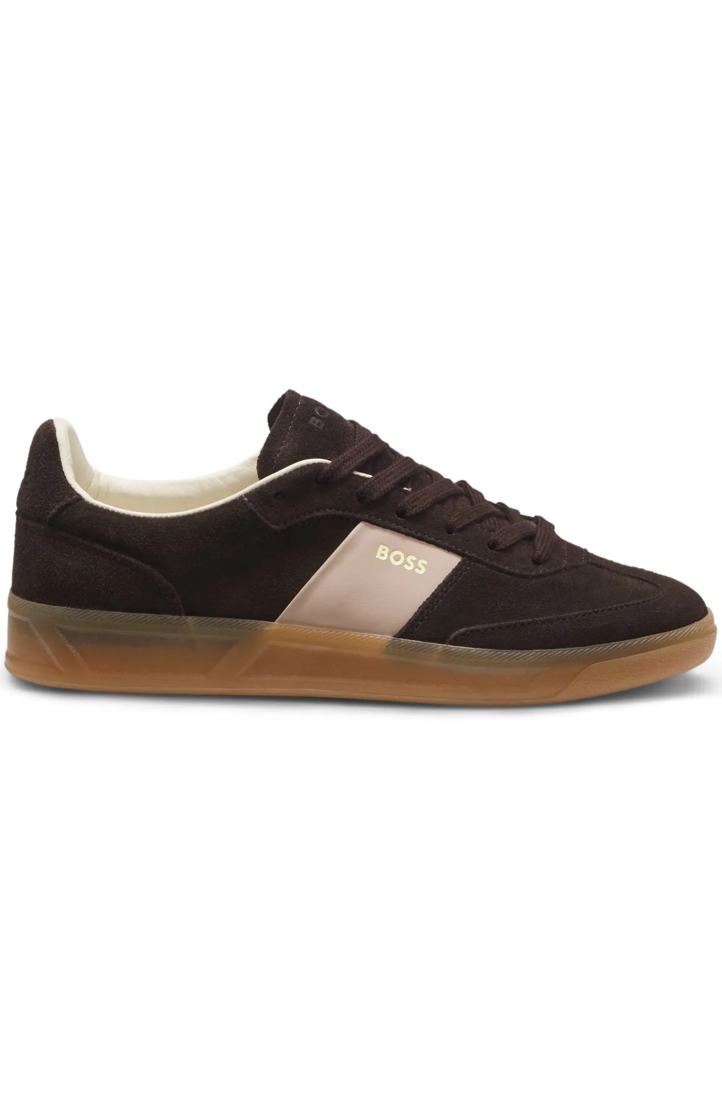 Sneakers aus Veloursleder mit Glattleder-Details