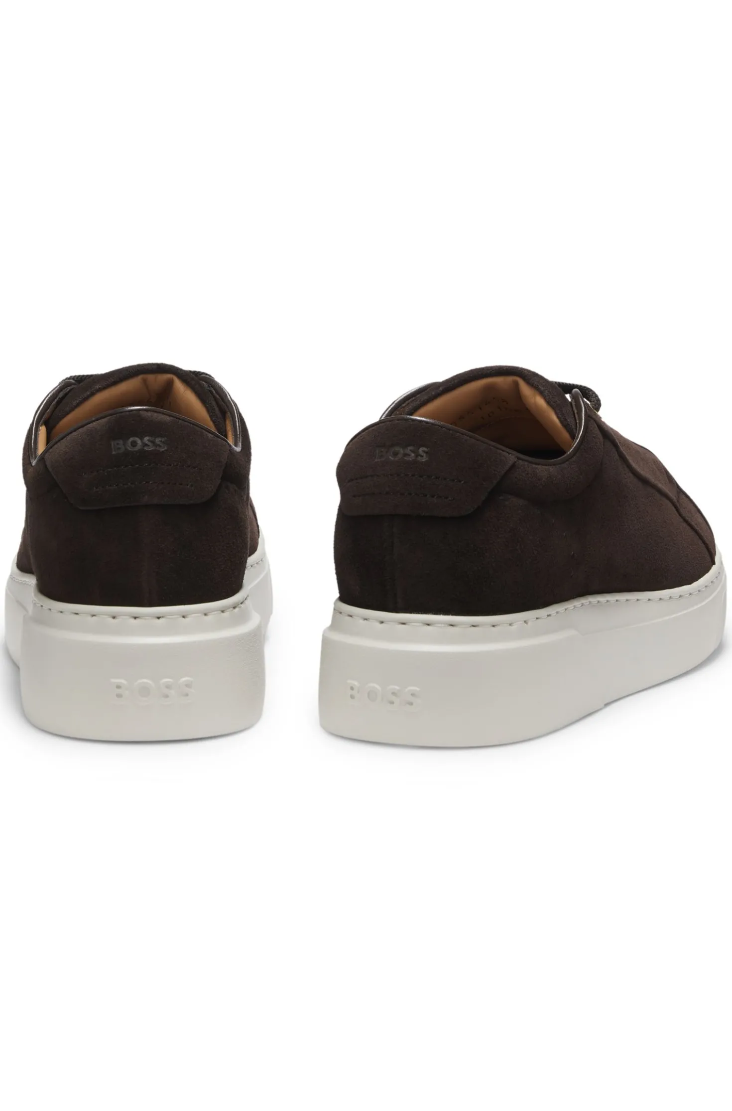 Sneakers aus Veloursleder mit verdecktem Keilabsatz