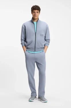 Sneakers im Laufschuh-Stil mit Lederbesatz