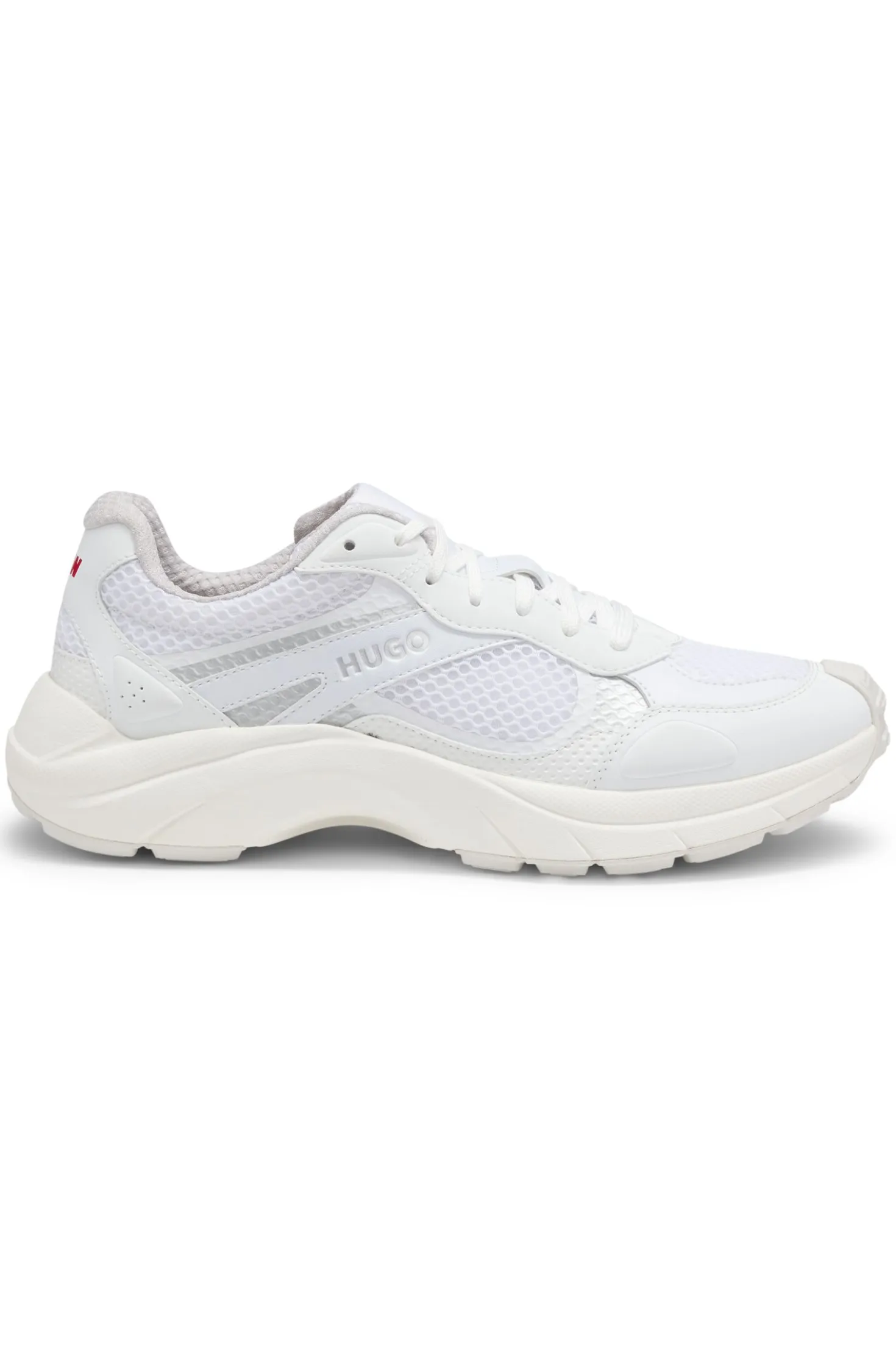 Sneakers mit Mesh und Kunstleder