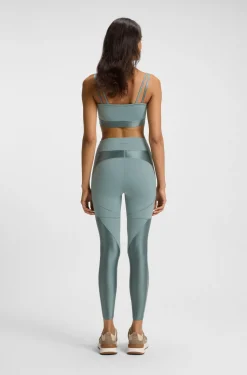 Sportive Leggings mit Mesh-Einsätzen