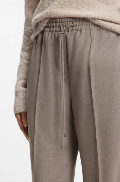 Straight-Fit Hose aus Flanell mit Tunnelzugbund