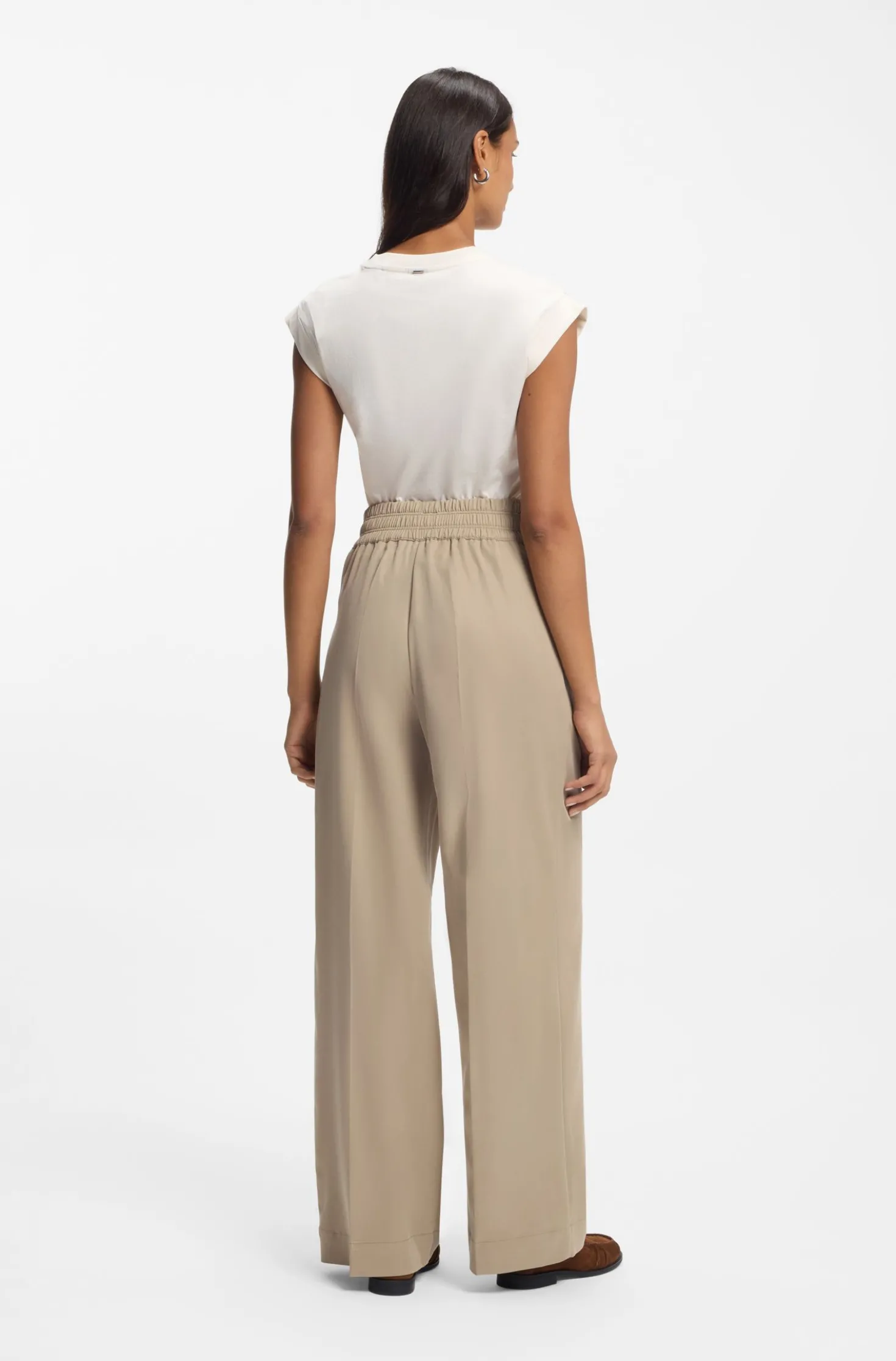 Straight-Fit Hose mit Bundfalten