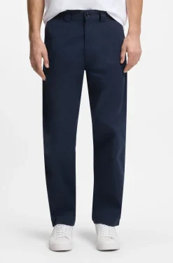 Straight-Fit Twill-Hose aus Baumwoll-Mix