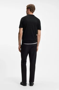 Strick-Poloshirt aus Baumwoll-Mix mit Bodymapping-Struktur