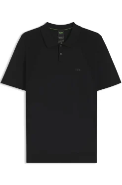 Strick-Poloshirt aus Baumwoll-Mix mit Bodymapping-Struktur