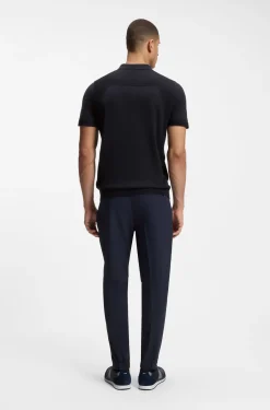 Strick-Poloshirt aus Baumwoll-Mix mit Bodymapping-Struktur