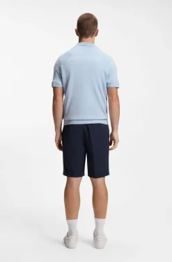 Strick-Poloshirt aus Baumwoll-Mix mit Bodymapping-Struktur