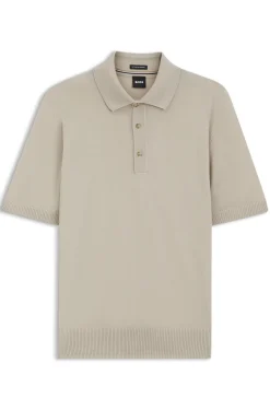Strick-Poloshirt aus Schurwolle