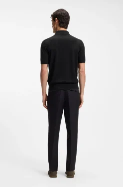Strick-Poloshirt aus Schurwolle
