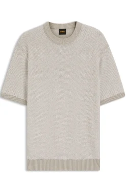 Strick-T-Shirt aus Baumwoll-Mix