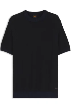 Strick-T-Shirt aus Baumwoll-Mix