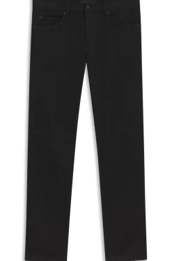 Superschwarze Slim-Fit Jeans aus Stretch-Denim