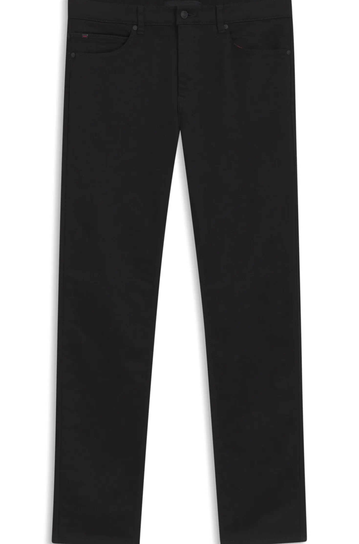 Superschwarze Slim-Fit Jeans aus Stretch-Denim