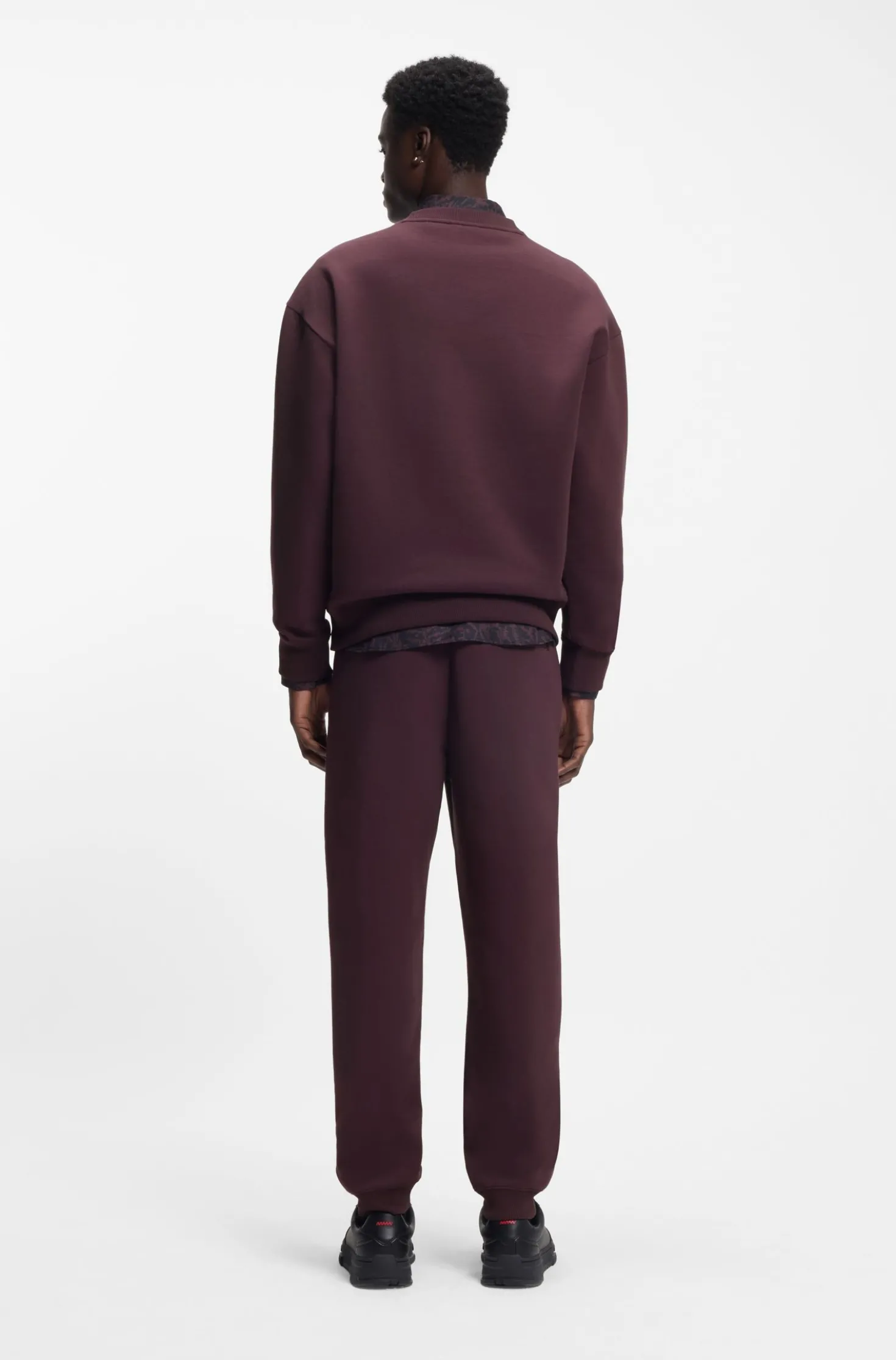 Sweatshirt aus Baumwoll-Mix mit Stack-Logo-Aufnäher