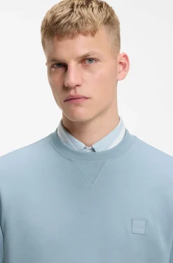 Sweatshirt aus Baumwoll-Terry mit Logo-Patch