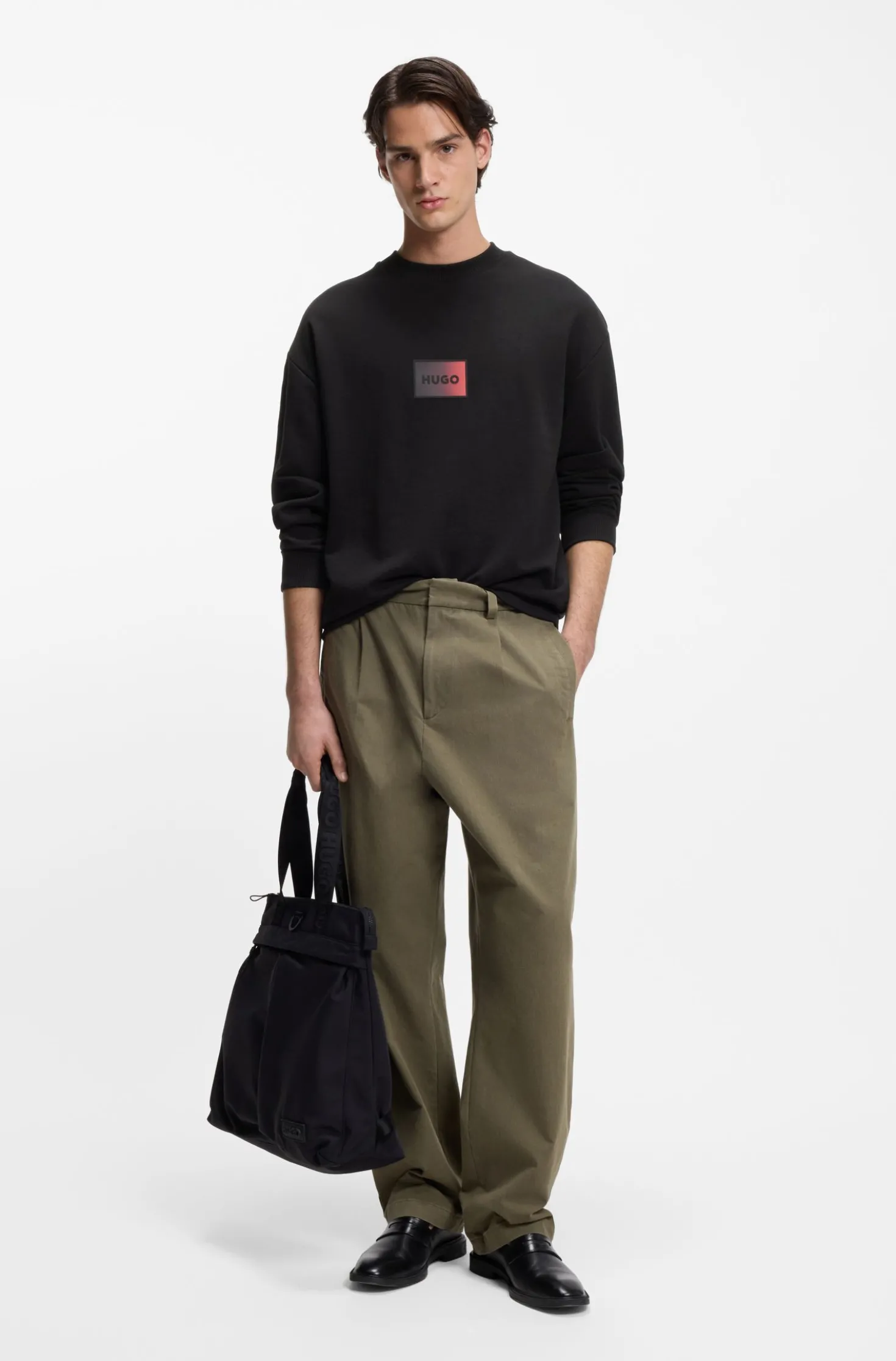 Sweatshirt aus Baumwoll-Terry mit Gradient-Logo