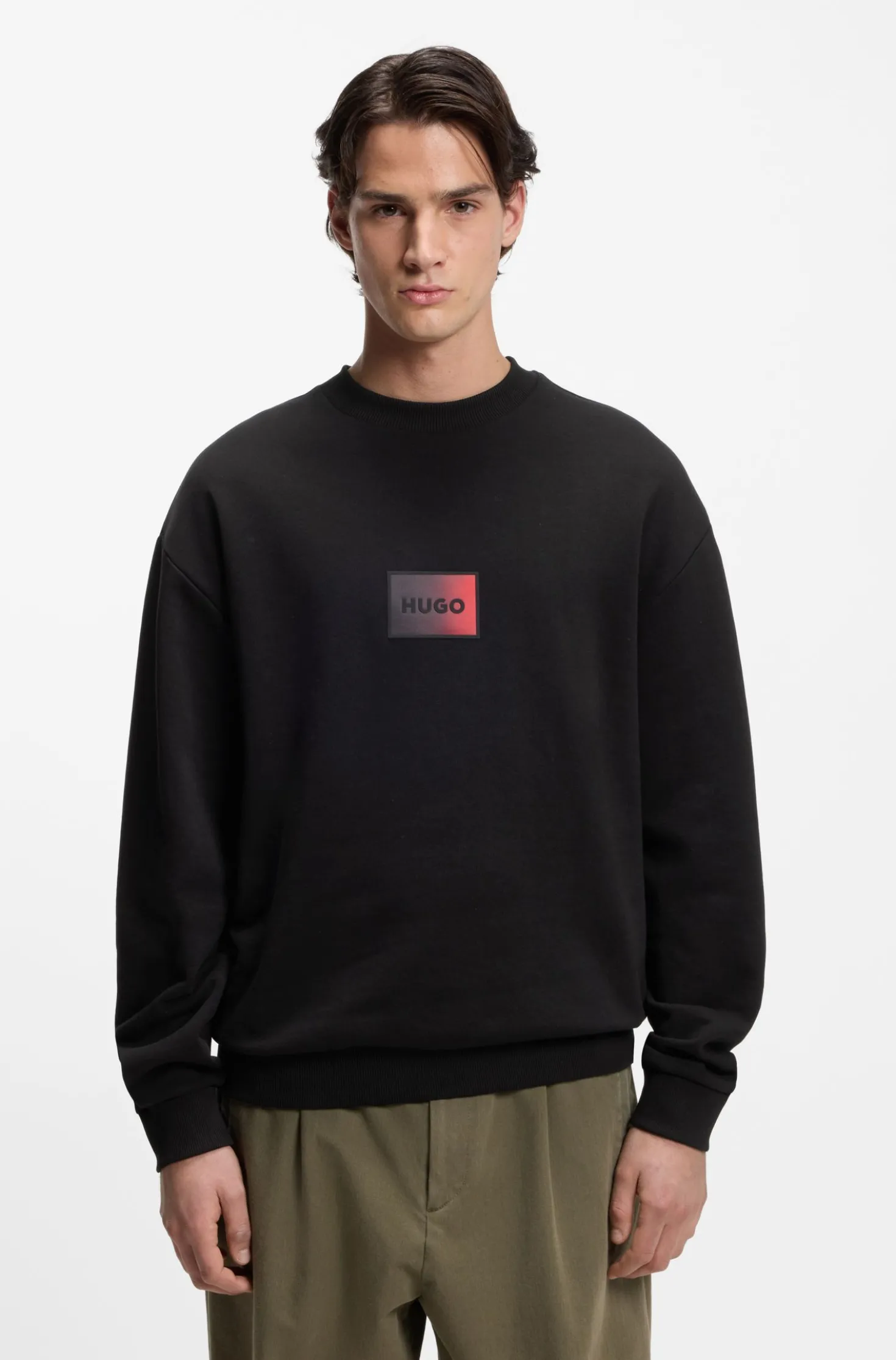 Sweatshirt aus Baumwoll-Terry mit Gradient-Logo