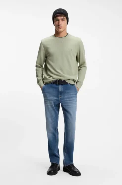 Sweatshirt aus Baumwoll-Terry mit Logo-Patch