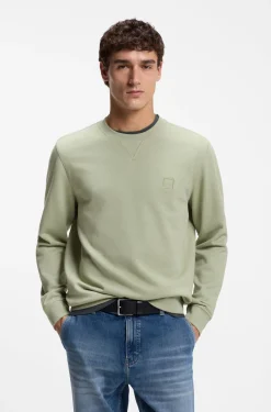 Sweatshirt aus Baumwoll-Terry mit Logo-Patch