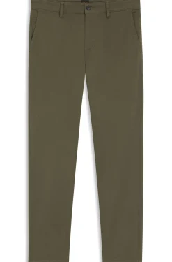 Tapered-Fit Hose aus Baumwoll-Satin mit Elasthan-Anteil