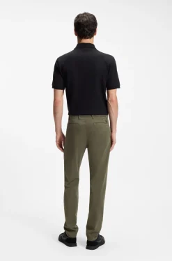 Tapered-Fit Hose aus Baumwoll-Satin mit Elasthan-Anteil