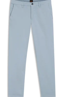 Tapered-Fit Hose aus Baumwoll-Satin mit Elasthan-Anteil