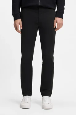 Tapered-Fit Hose aus Baumwoll-Satin mit Elasthan-Anteil