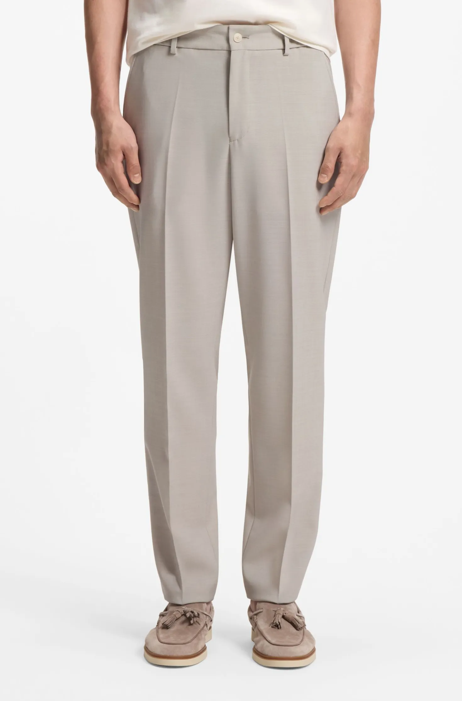 Tapered-Fit Hose aus Schurwolle mit dezentem Muster