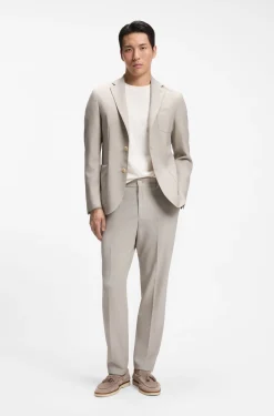 Tapered-Fit Hose aus Schurwolle mit dezentem Muster