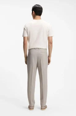 Tapered-Fit Hose aus Schurwolle mit dezentem Muster