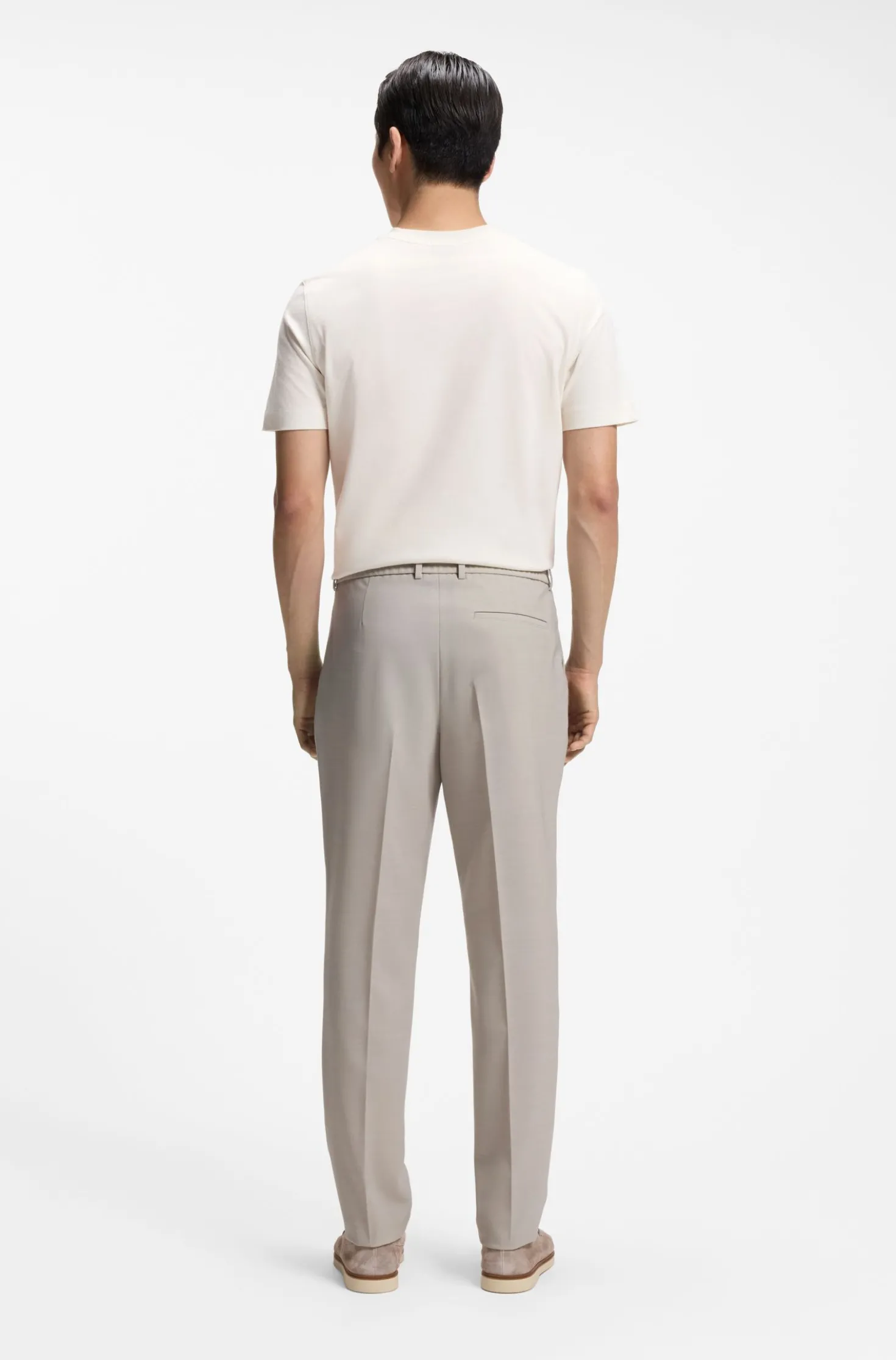 Tapered-Fit Hose aus Schurwolle mit dezentem Muster