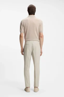 Tapered-Fit Hose aus Stretch-Baumwolle mit Seersucker-Struktur