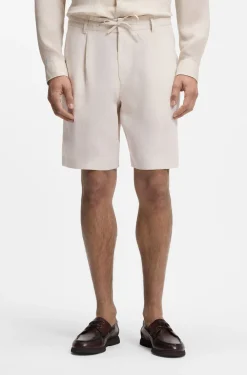 Tapered-Fit Shorts aus Leinen