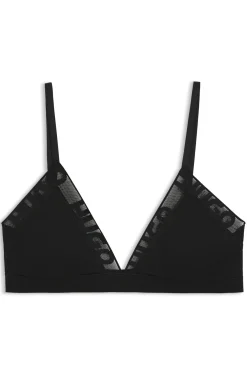 Triangel-BH aus Stretch-Baumwolle mit Logo-Details