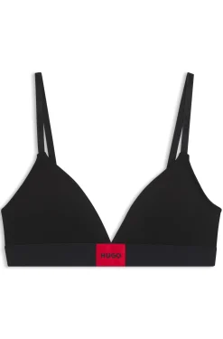 Triangel-BH aus Stretch-Baumwolle mit rotem Logo
