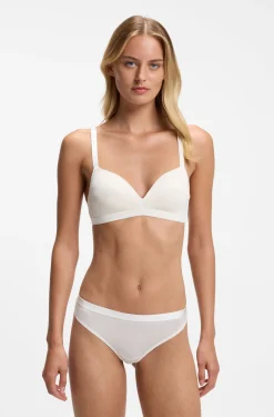 Triangel-BH aus Stretch-Jersey mit Logo-Riemchen