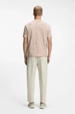 T-Shirt aus Baumwolle mit 3D-Jacquard-Muster