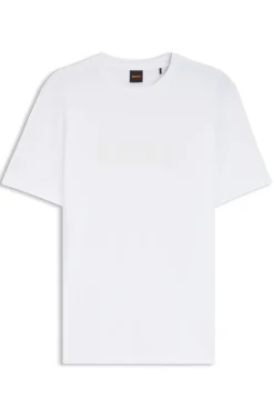 T-Shirt aus Baumwolle mit großem tonalem Logo